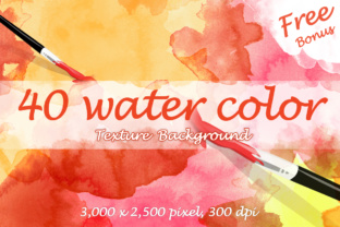 40 Watercolor Textures: Free Bonus Illustrations