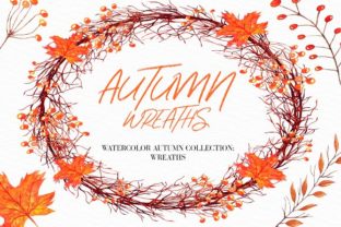 Watercolor Autumn Wreaths Clipart Review
