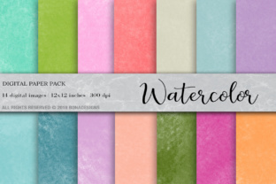 Watercolor Background Digital Paper for Illustrations