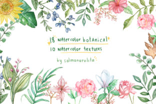 Watercolor Botanical Texture & Illustrations