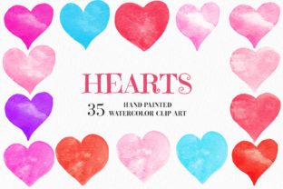 Watercolor Hearts Clipart & Illustrations Review